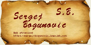 Sergej Bogunović vizit kartica